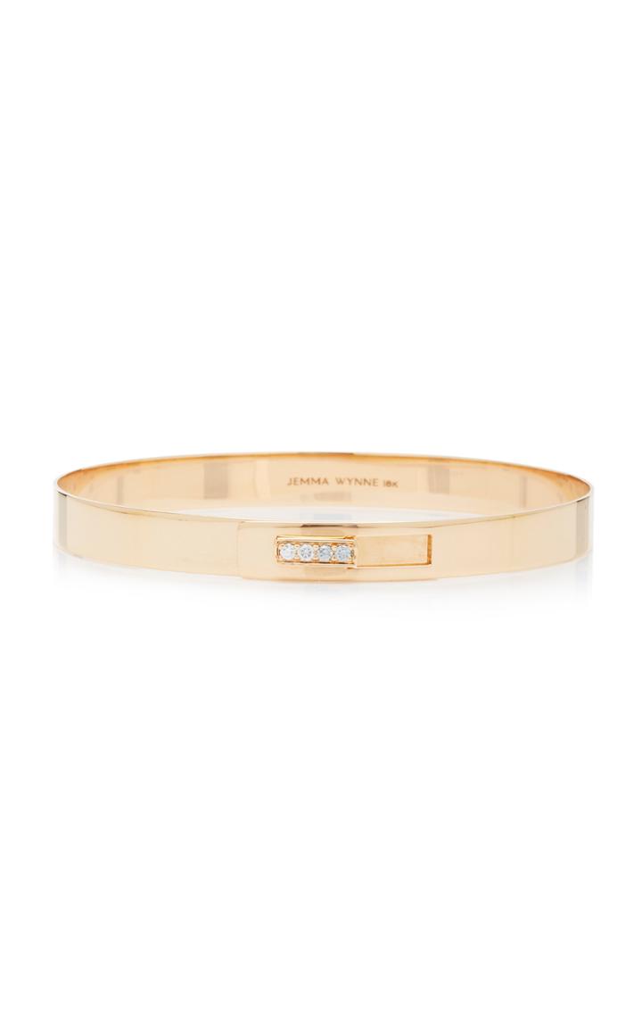 Jemma Wynne Rose Gold 6mm Diamond Spring Cuff