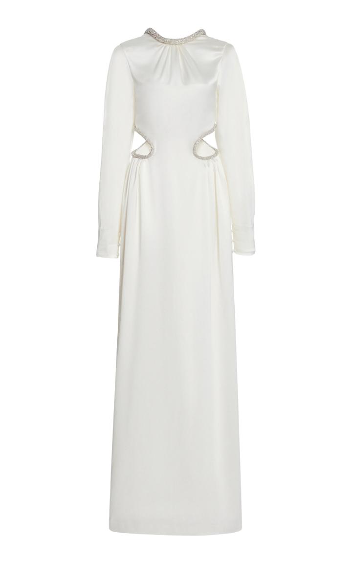Moda Operandi Prabal Gurung Crystal-embellished Cutout Satin Gown