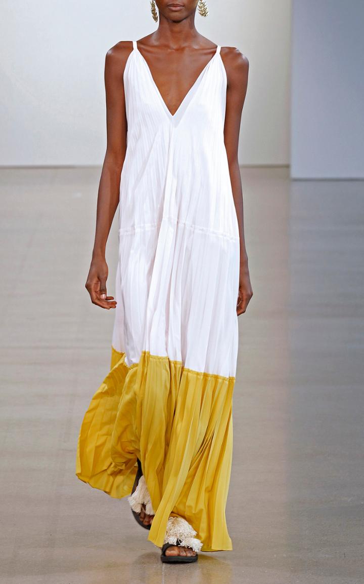 Tome Pleated 3 Tiered Dress