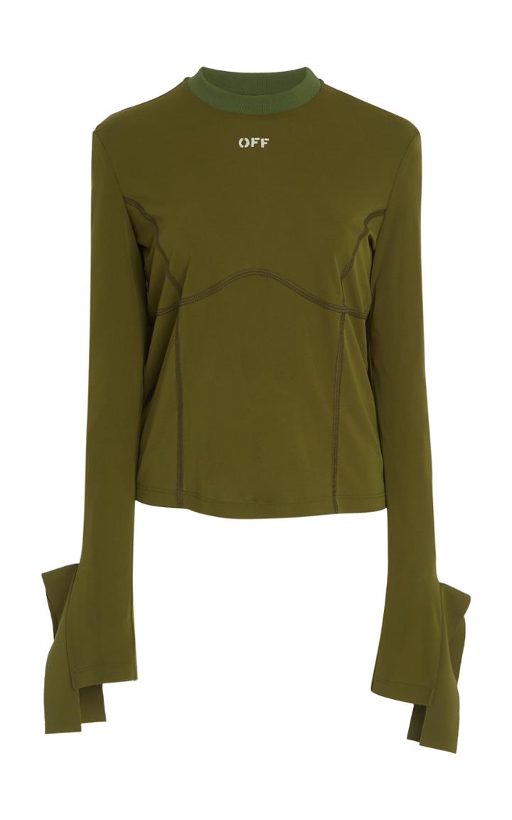 Off-white C/o Virgil Abloh Seamed Cotton Crewneck Top