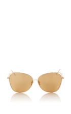 Linda Farrow Gold Polarized Lens Sunglasses
