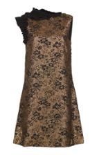 Lanvin Gold Cloque Mini Dress