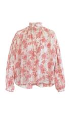 Moda Operandi Alix Of Bohemia Poet-sleeve Printed Cotton-silk Shirt