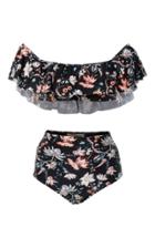 Adriana Degreas Off-the-shoulder Printed Bikini Set