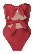 Adriana Degreas Strapless High-leg Knotted Swimsuit