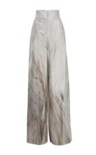 Christian Siriano Metallic Wide Leg Trousers