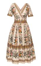 Moda Operandi Lena Hoschek Rosalie Floral Cotton Midi Dress