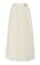 Brunello Cucinelli Pleated Tulle Midi Skirt