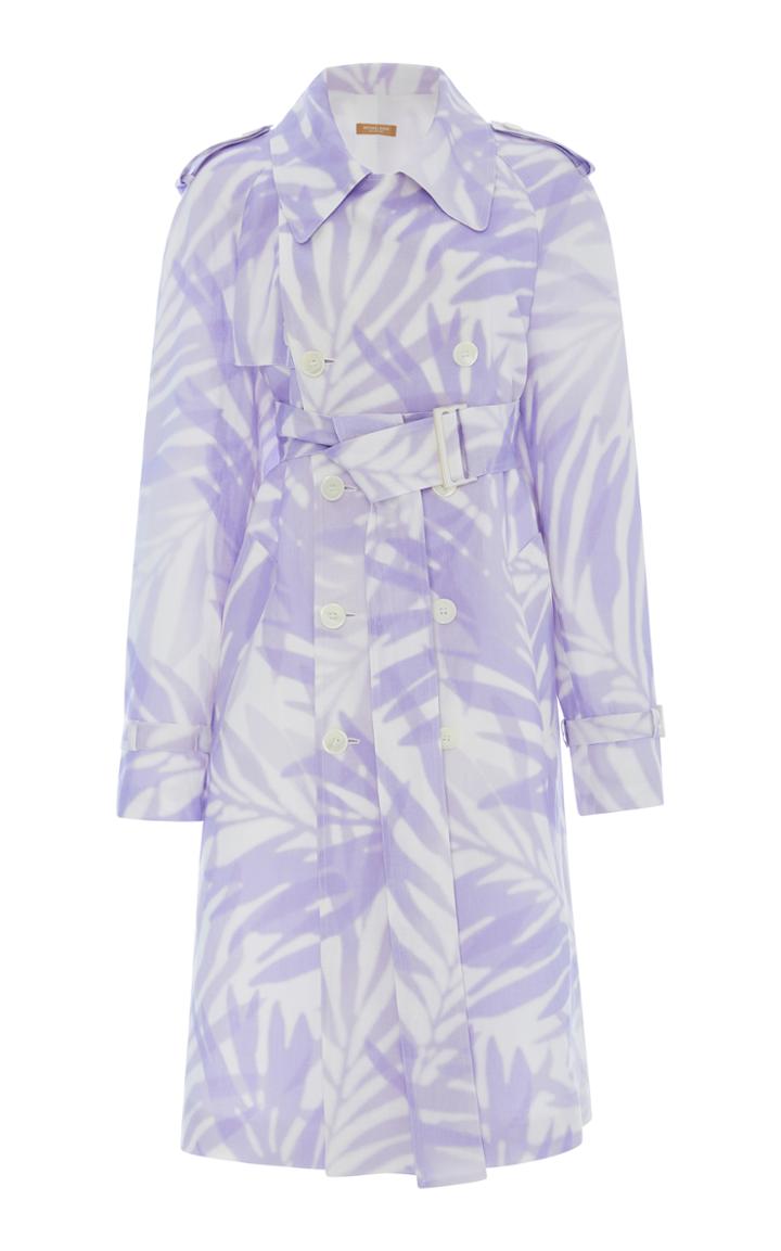 Michael Kors Collection Palm Sunprint Trench Coat