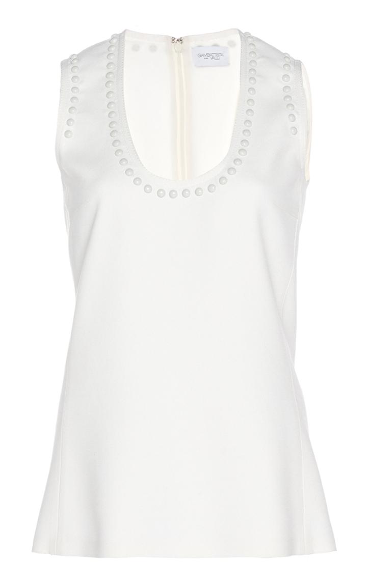 Giambattista Valli Stud Embellished Jersey Tank Top