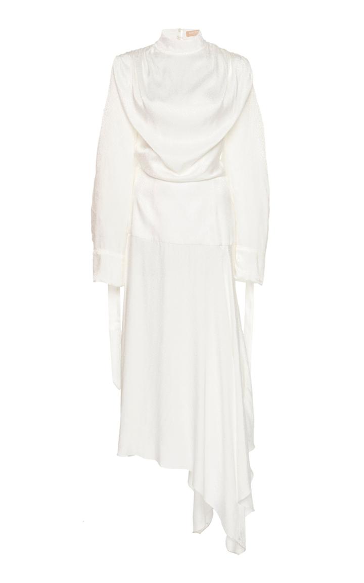 Matriel Turtleneck Dress W/ Asymmetrical Hem