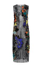 Versace Ribbed Tulle Embellished Dress