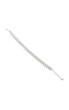 Ofira White Diamond & White Onyx Halo Bracelet