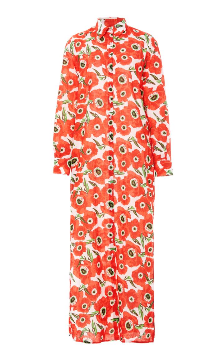 Moda Operandi Eywasouls Malibu Christina Floral-print Cotton Shirt Dress Size: Xs/s