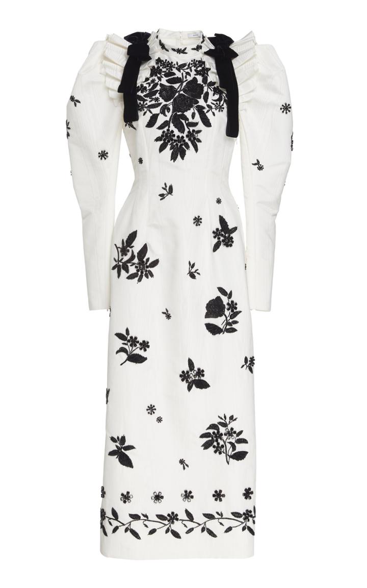 Erdem Marianna Embellished Silk Dress