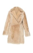 Agnona Double Breasted Reversible Shearling Coat