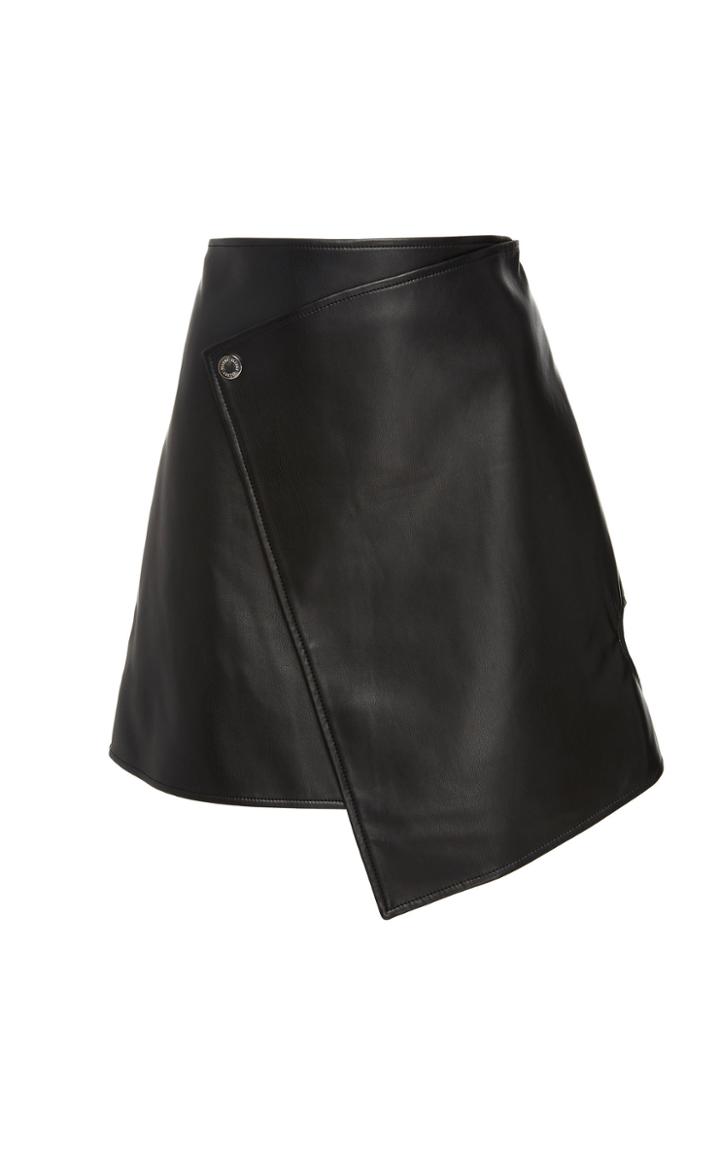 Ellery Boyd Wrap Leather Skirt