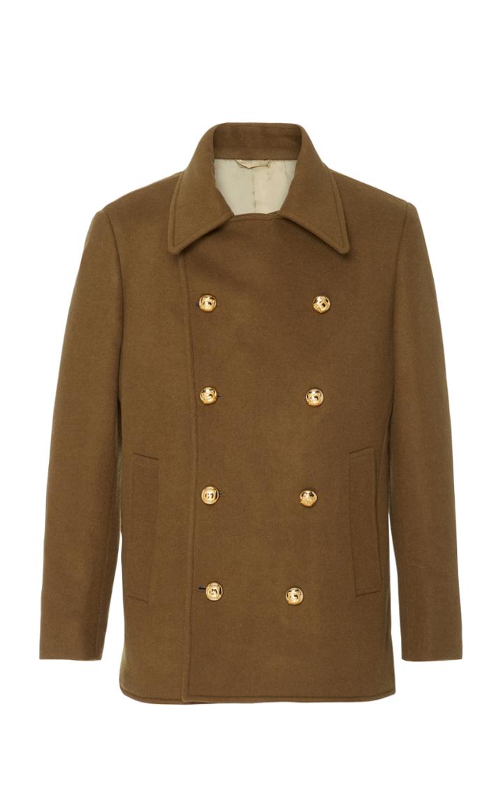 Eidos Double-breasted Wool Peacoat Size: 50