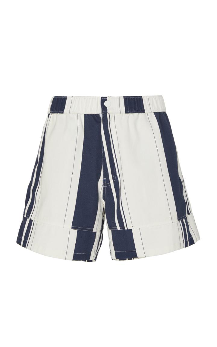 Jacquemus Le Short Pe Cheur Striped Cotton Shorts