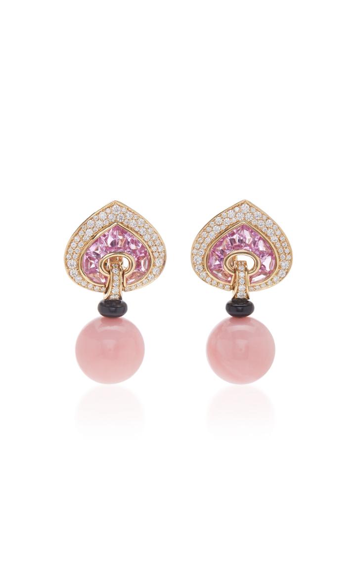 Marina B Livia 18k Yellow Gold Multi-stone Earrings