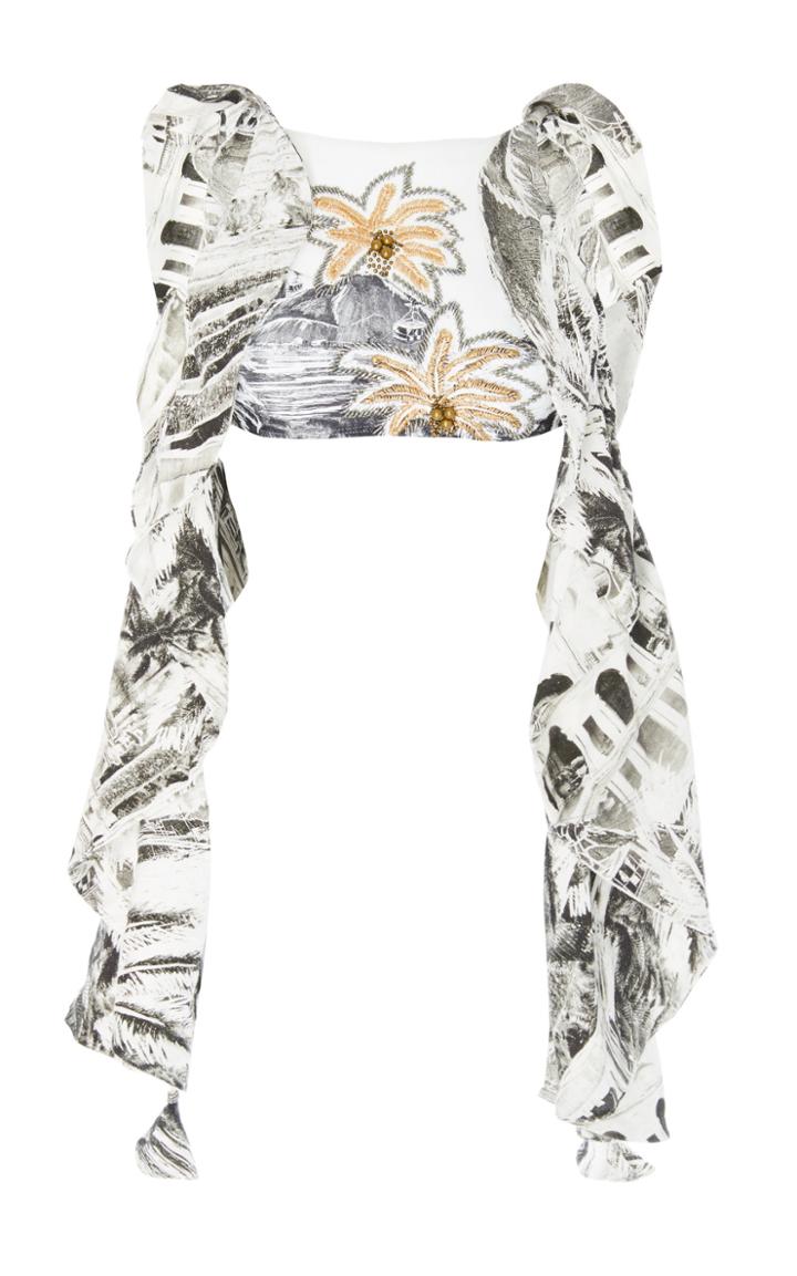 Agua De Coco Long Sleeve Bikini Top