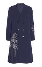 Yohji Yamamoto Peaked Long Embroidery Coat