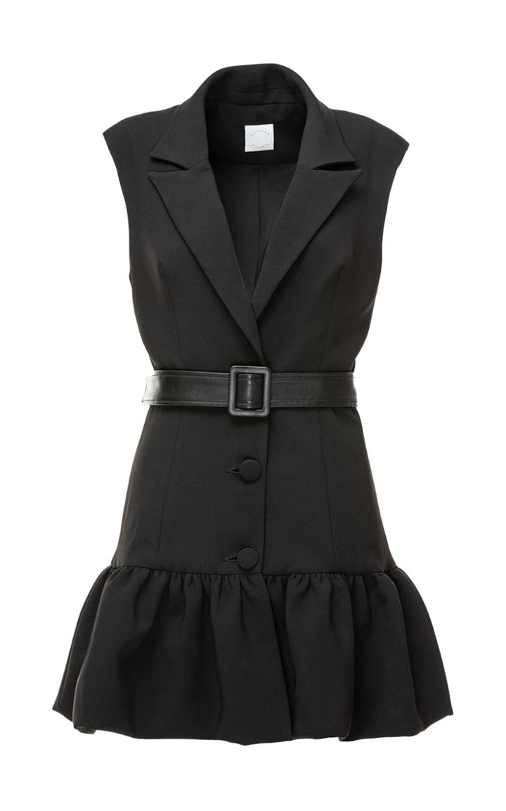 Moda Operandi Huishan Zhang Eva Belted Crepe Sleeveless Jacket