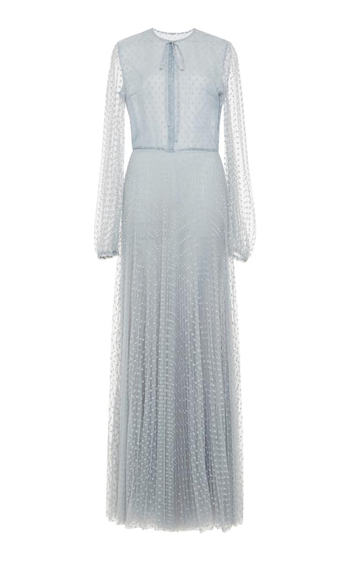 Luisa Beccaria Tulle Chemisier Full Length Dress