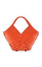 Hereu Coloma Mini Woven Leather Top Handle Bag