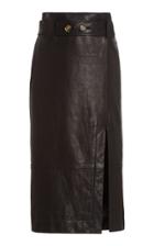 Rejina Pyo Mia Belted Leather Midi Skirt