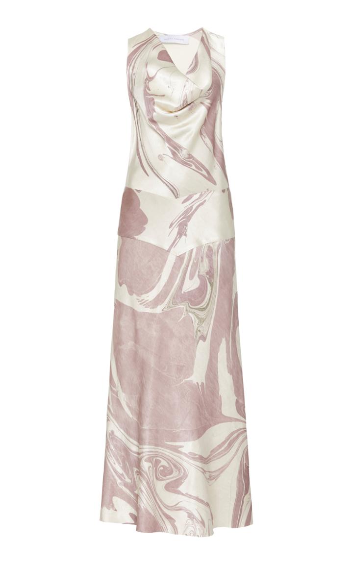 Moda Operandi Marina Moscone Draped Satin Dress Size: 0