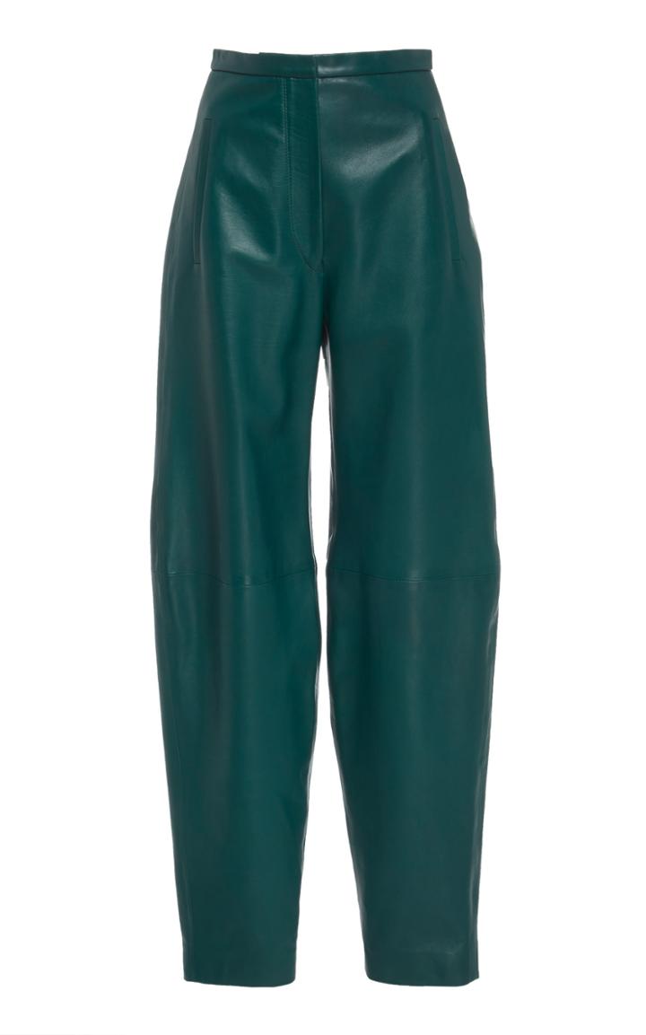 Khaite Emma Leather Tapered Pants