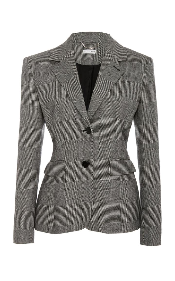 Altuzarra Fenice Plaid Wool-blend Blazer