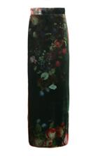 For Restless Sleepers Litai Floral Velvet Maxi Skirt