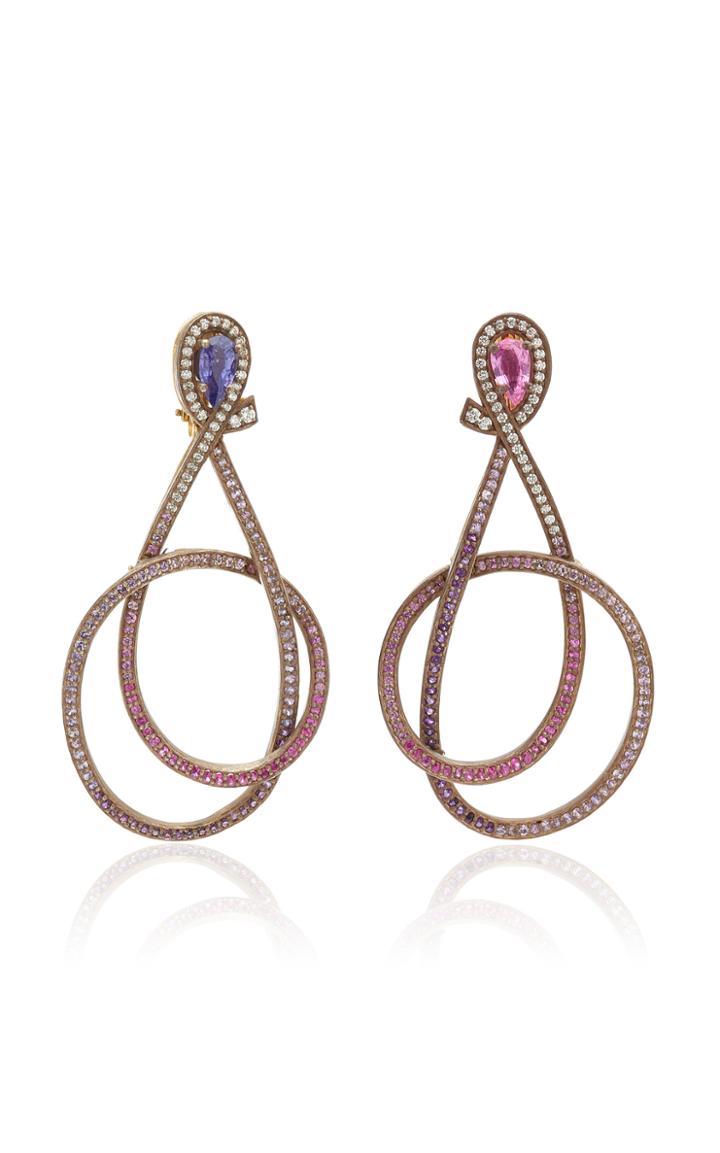 Moda Operandi Luz Camino Pink & Purple Rainbow Earrings