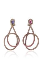 Moda Operandi Luz Camino Pink & Purple Rainbow Earrings