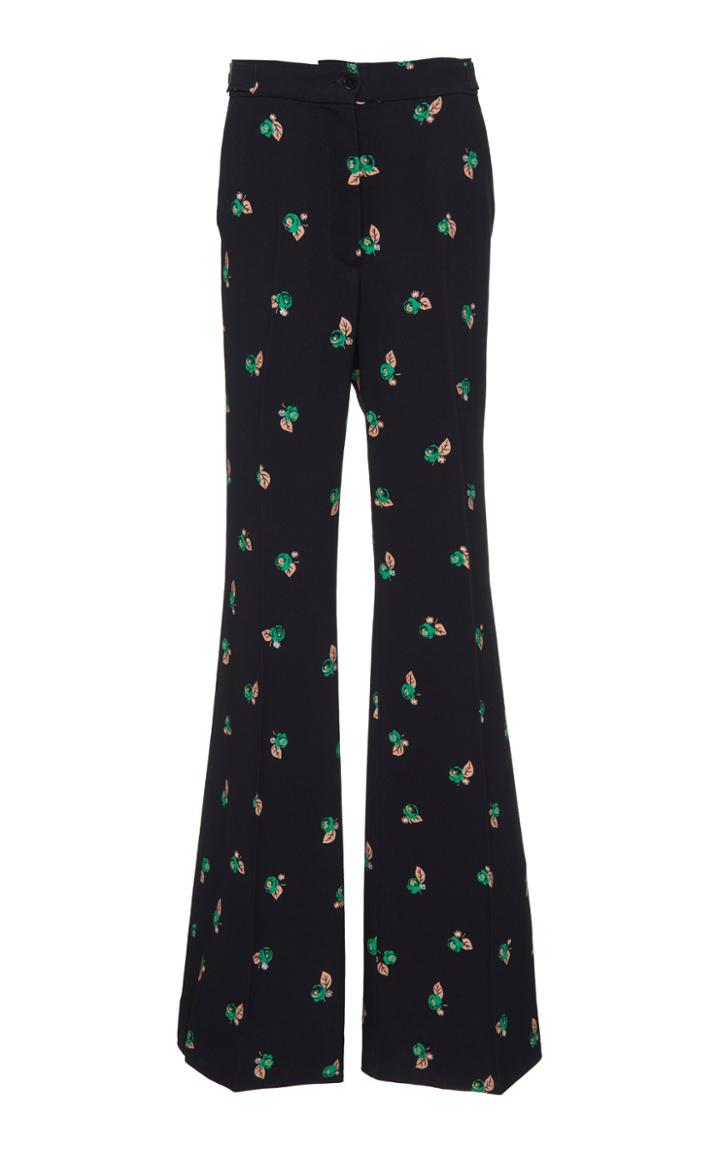 Rochas Ocrate Floral Flared Pants