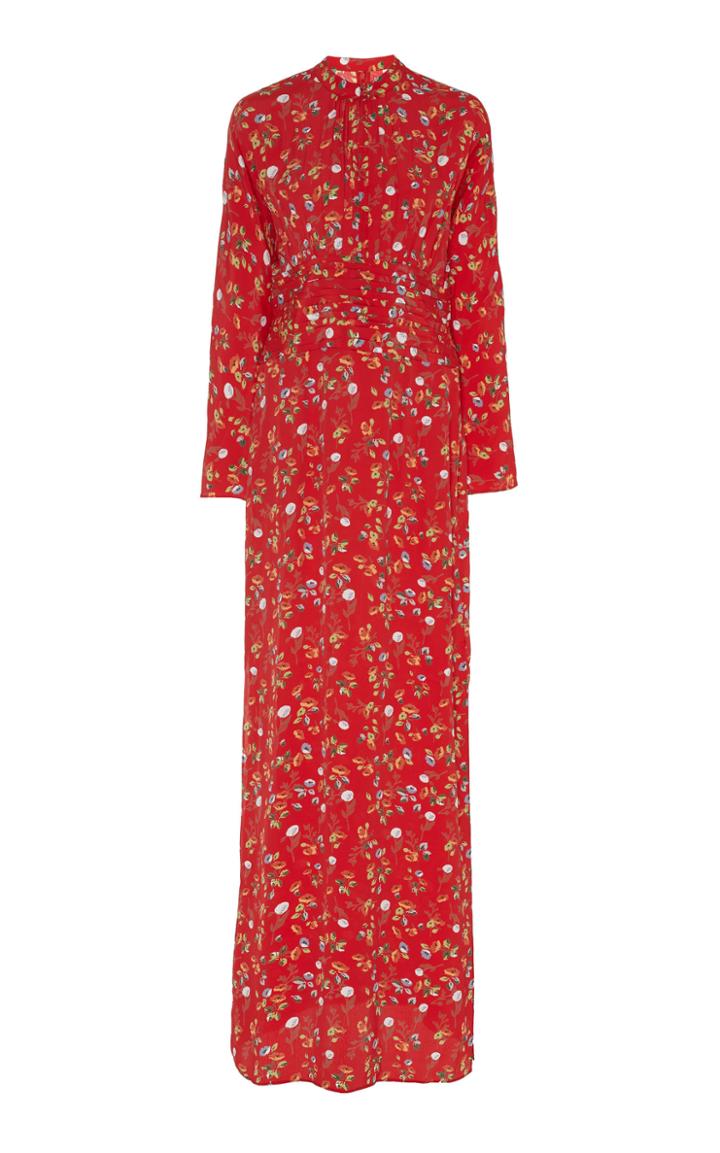Bytimo Floral-print Crepe De Chine Maxi Dress Size: Xs