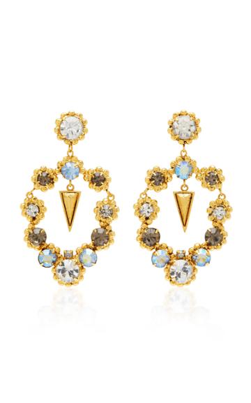 Nicole Romano Palmer 18k Gold-plated Crystal Earrings