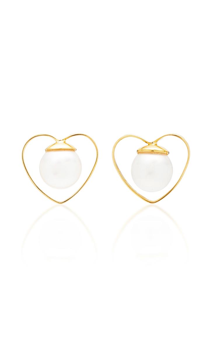 Gigi & Joux Heart Pearl Earrings