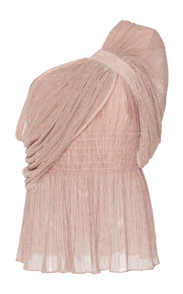 Peter Pilotto Asymmetric One-shoulder Pliss-lam Top