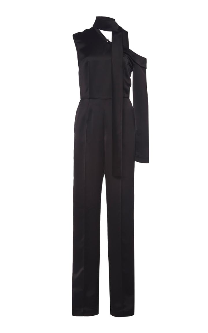 Moda Operandi Matriel Satin Asymmetrical Jumpsuit Size: Xs