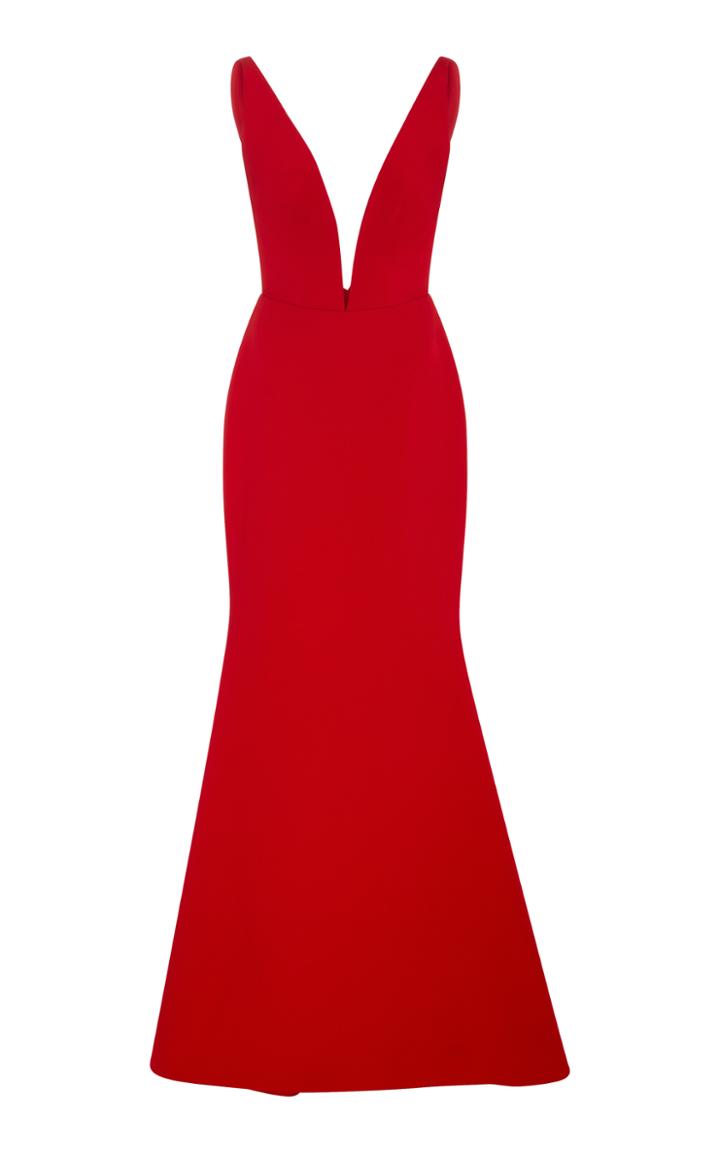 Romona Keveza Fluted Gown