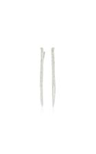 Lynn Ban Jewelry Sterling Silver Diamond Hoop Earrings
