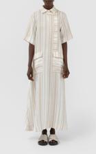 Moda Operandi Co Linen Asymmetrical Closure Shirt Dress
