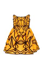 Yuliya Magdych Panther Embroidered Cotton Mini Dress