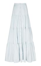 Moda Operandi Brock Collection Tiered Ruffle Poplin Maxi Skirt Size: 0