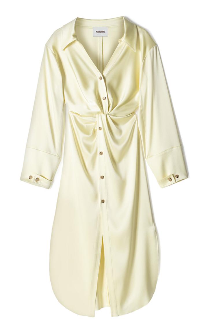 Moda Operandi Nanushka Ayse Satin Shirt Dress