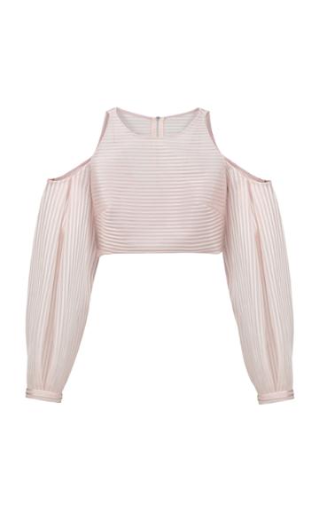 Rami Al Ali Cropped Top With Bishop Sleeves