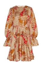 Bytimo Floral-print Satin Mini Dress Size: S